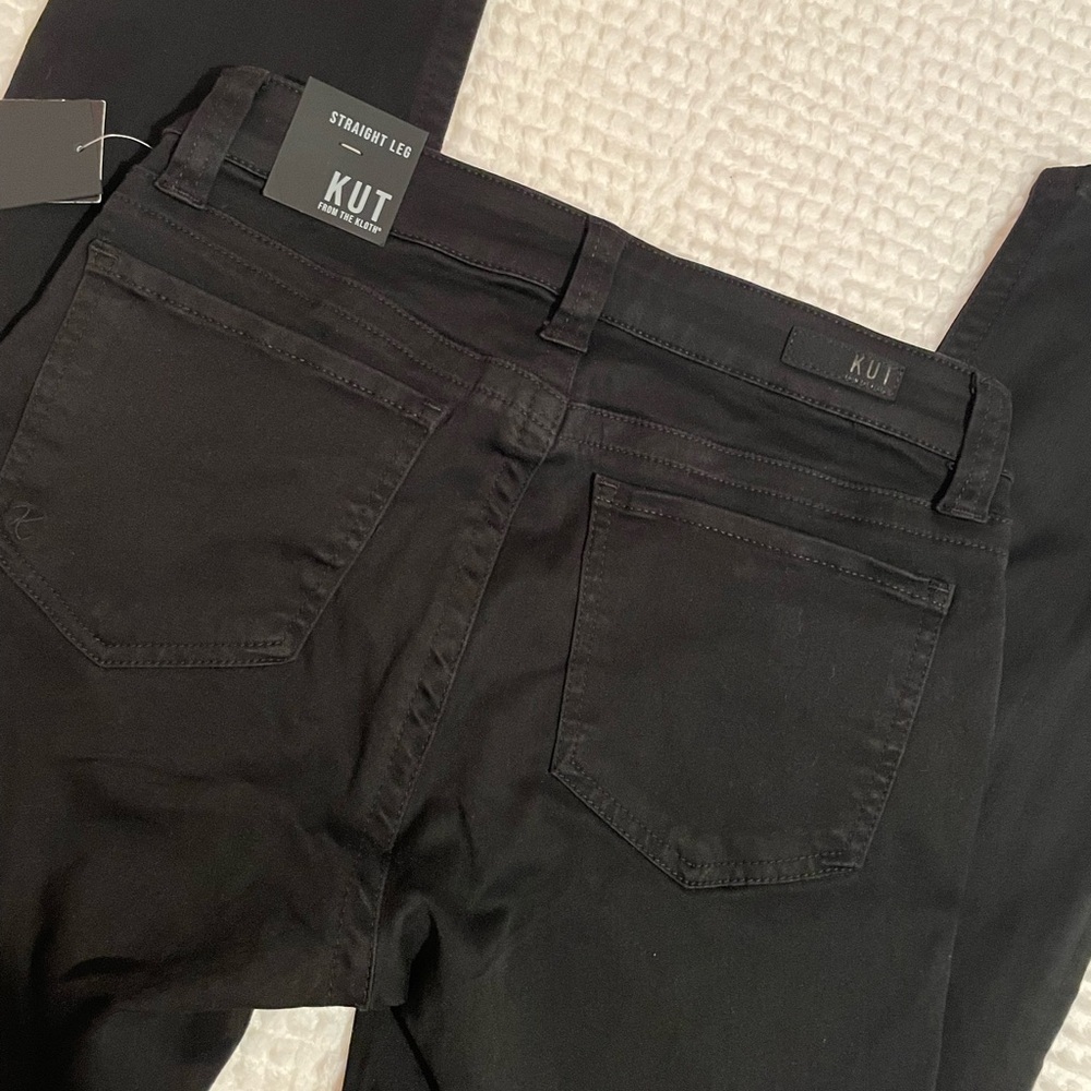 Kut from the Kloth | Stevie Mid Rise Straight Leg Jeans | Black Jeans | NWT - Picture 8 of 14